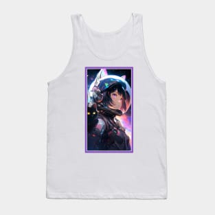 Anime Cute Cat Girl | Sci-Fi Manga Girl Anime Art Tank Top